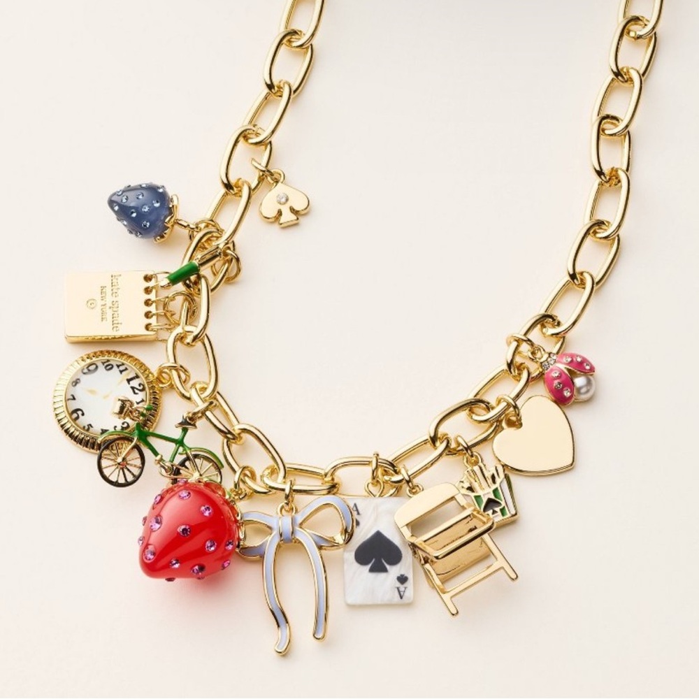 Chunky Charm Statement Necklace - kate spade new york x Target Gold -NWT